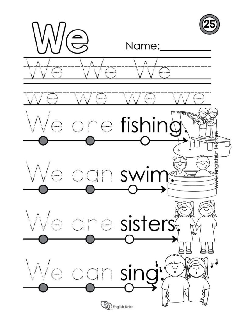 Sight Word Worksheets Preschool