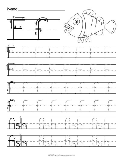 Letter F Worksheets Prek