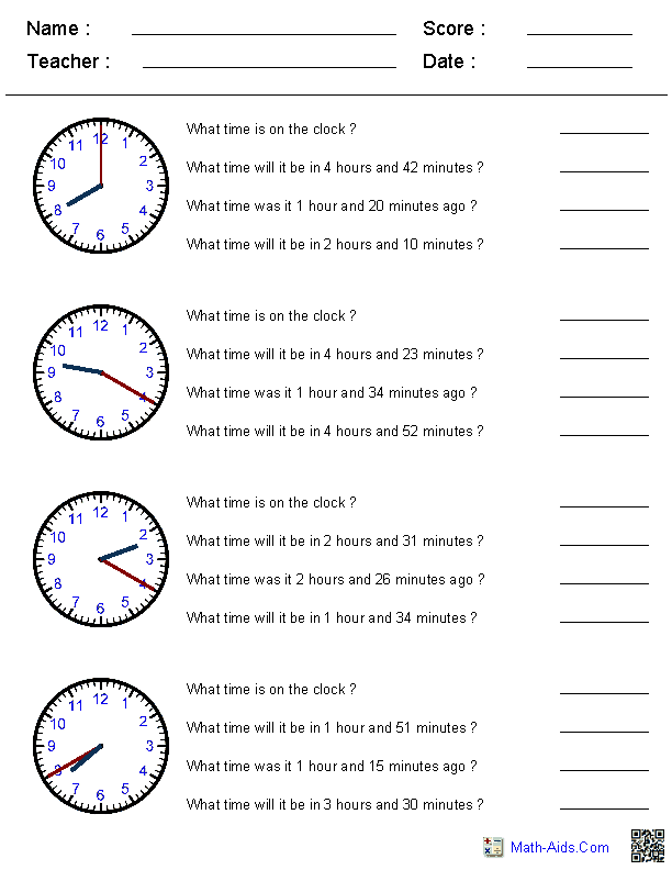 Elapsed Time Worksheets Grade 3