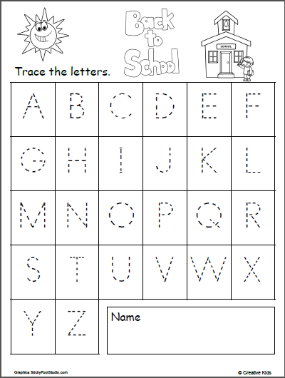 Alphabet Sheet Uppercase