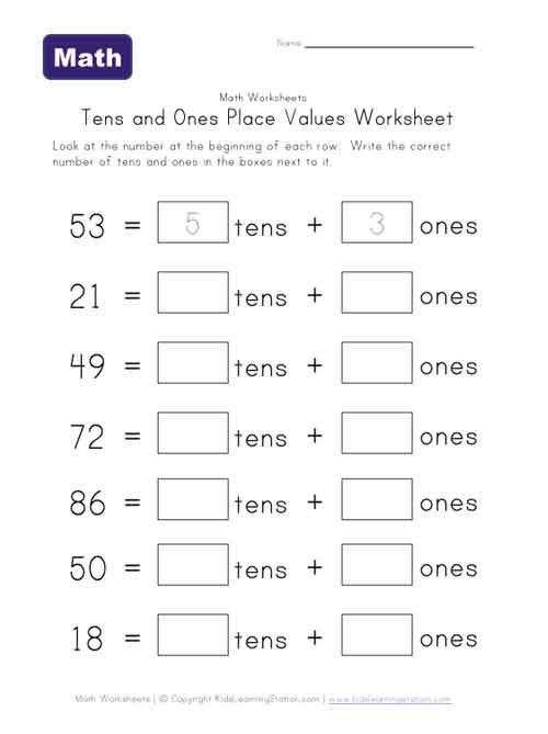 Place Value Worksheets 1st Grade Pdf