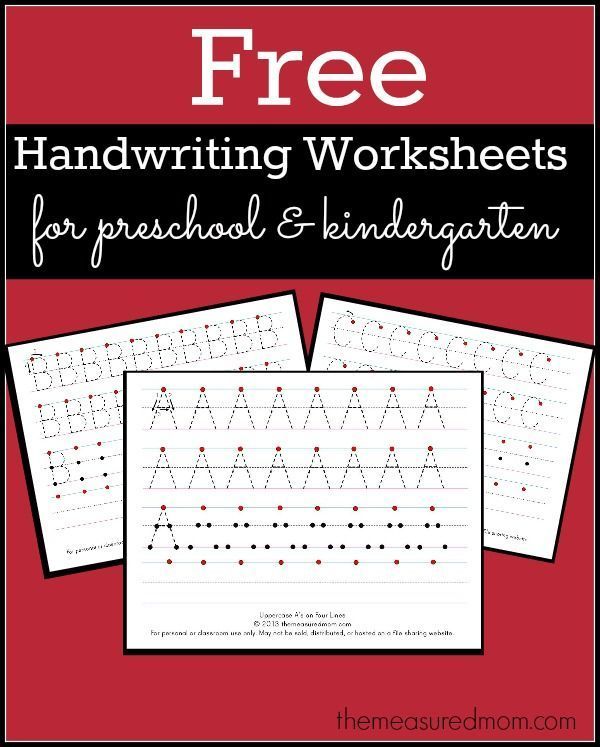 Free Printable Handwriting Worksheets For Preschool