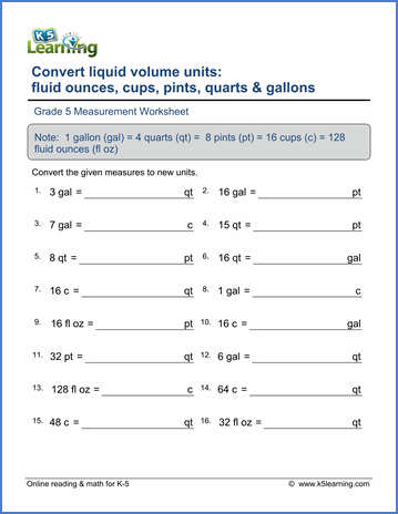 K5 Learning Grade 5 Worksheets