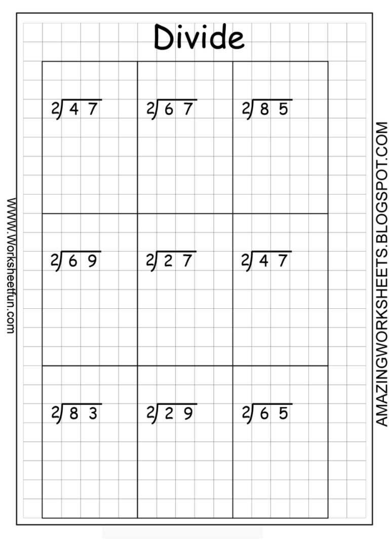 Division Worksheets Grade 4 Without Remainder