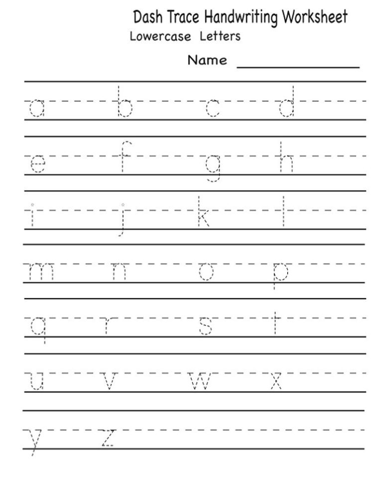 Alphabet Handwriting Worksheets Printable