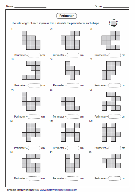 Perimeter Worksheets For Kindergarten