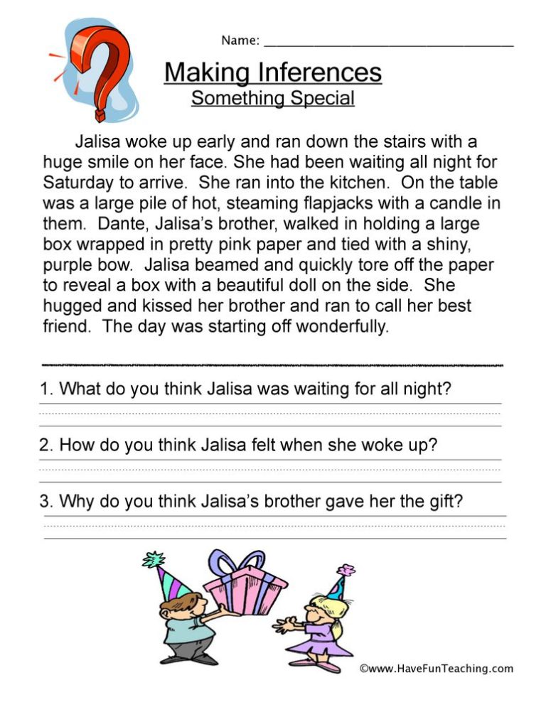 Making Inferences Worksheets