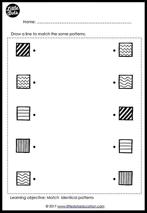 Preschool Activities Worksheets Matching