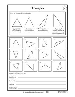 Different Types Of Triangles Worksheet