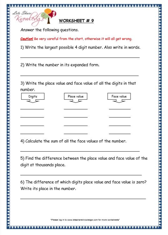 Fractions Worksheets With Answers