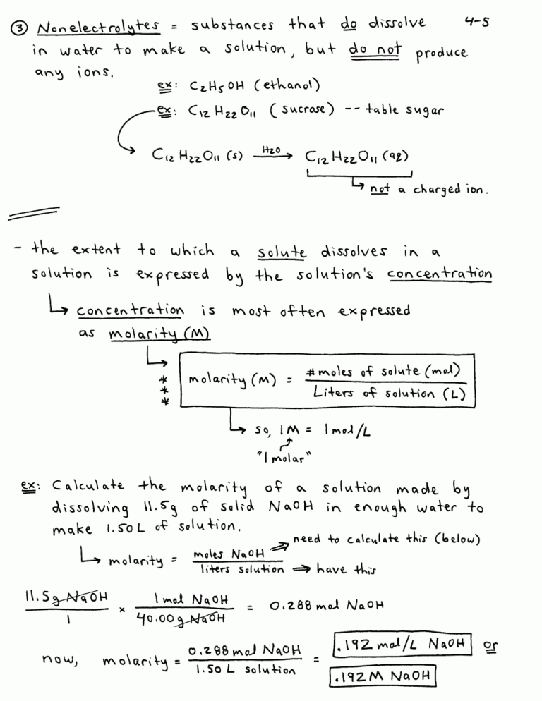 Solution Stoichiometry Worksheet With Answers