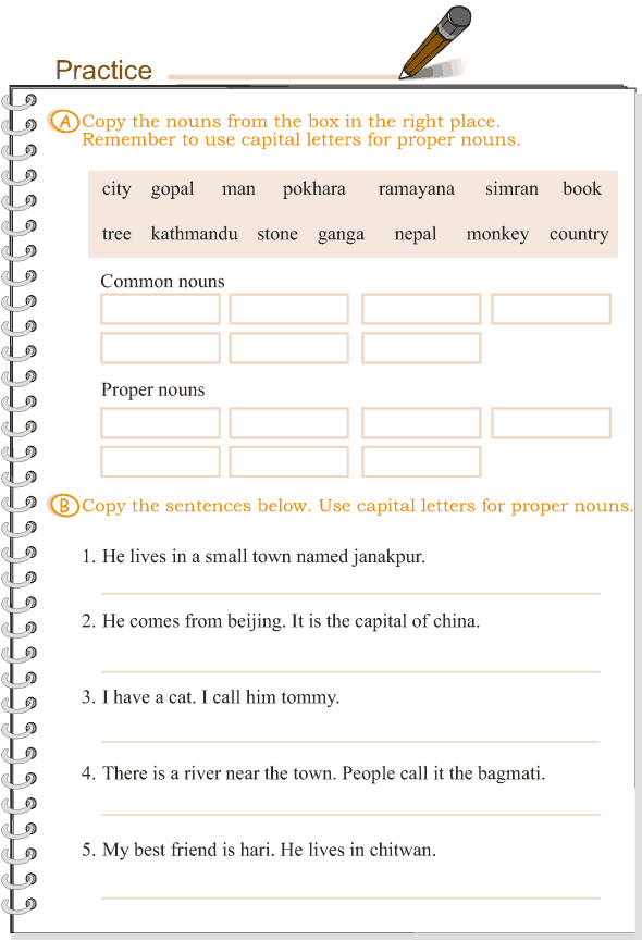 Common And Proper Nouns Worksheets For Grade 4