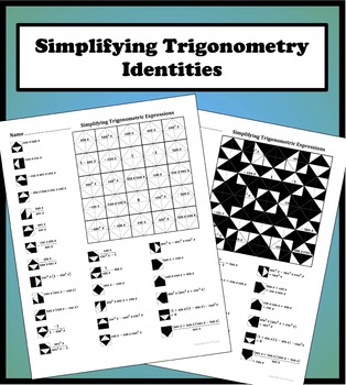 Simplifying Trigonometric Identities Worksheet