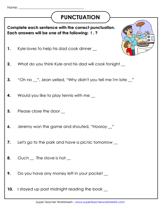 Grade 3 2nd Grade Punctuation Worksheets