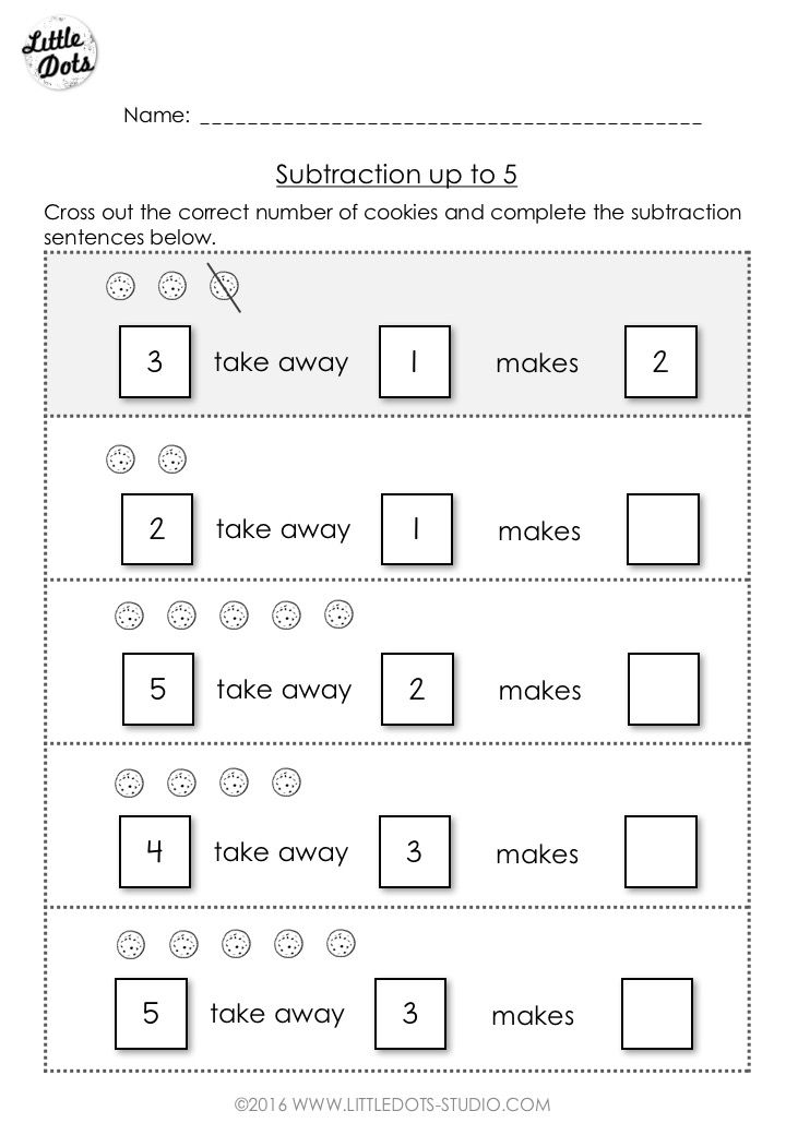 Subtraction Worksheets With Pictures Free