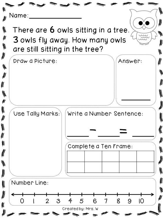 Problem Solving Worksheets First Grade