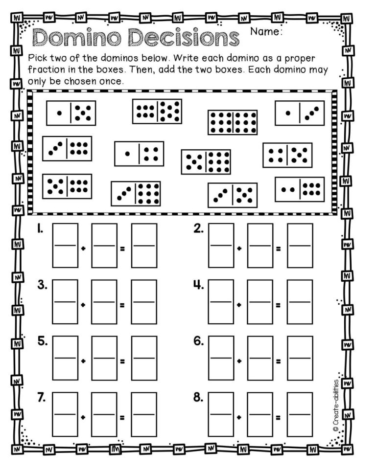 Adding And Subtracting Dissimilar Fractions Worksheets With Answers