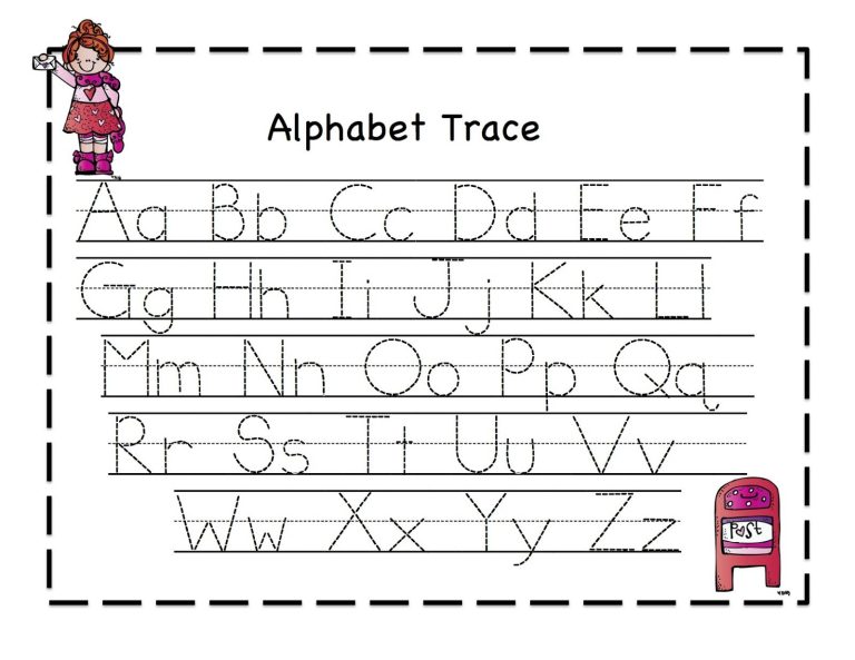 Alphabet Tracing Sheets For Preschool