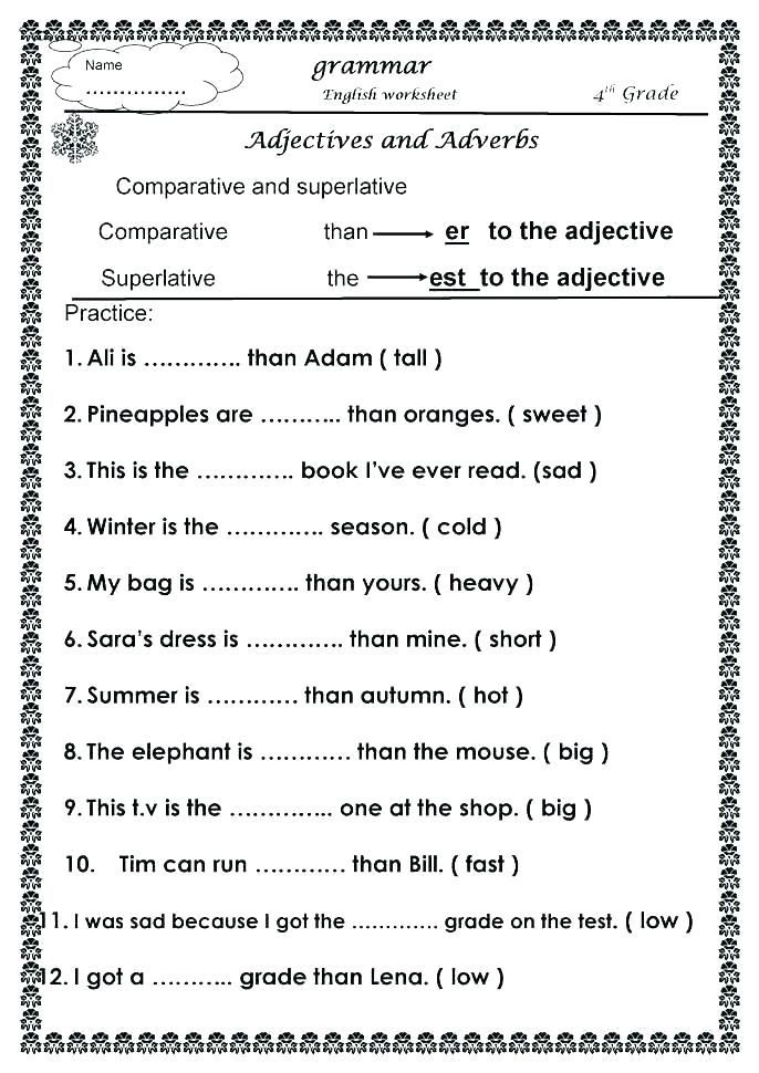 Adverbs Worksheet 2nd Grade