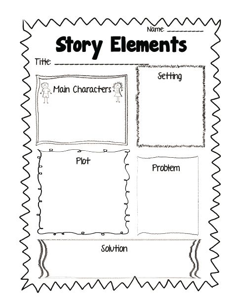 Elements Of A Story Worksheet Free