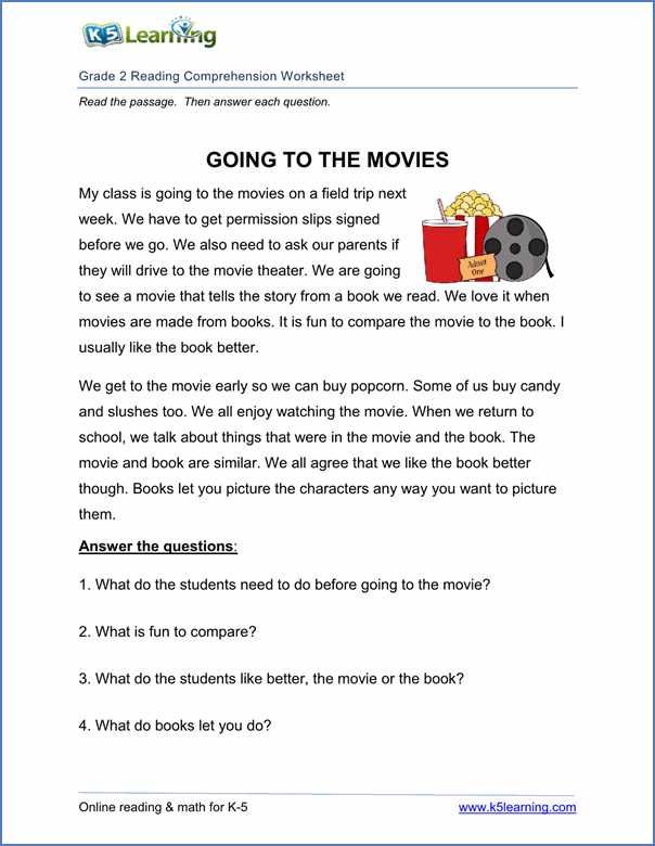 Reading Comprehension Worksheets For 2nd Grade Multiple Choice