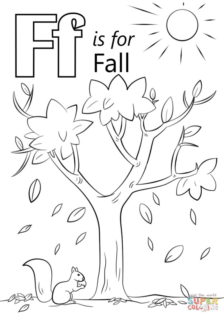 Fall Coloring Worksheets For Kids