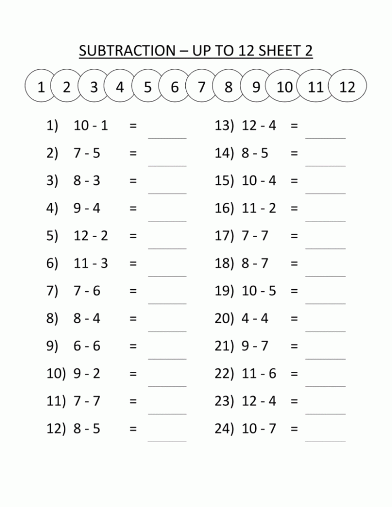 1st Grade Worksheets Math For Kids