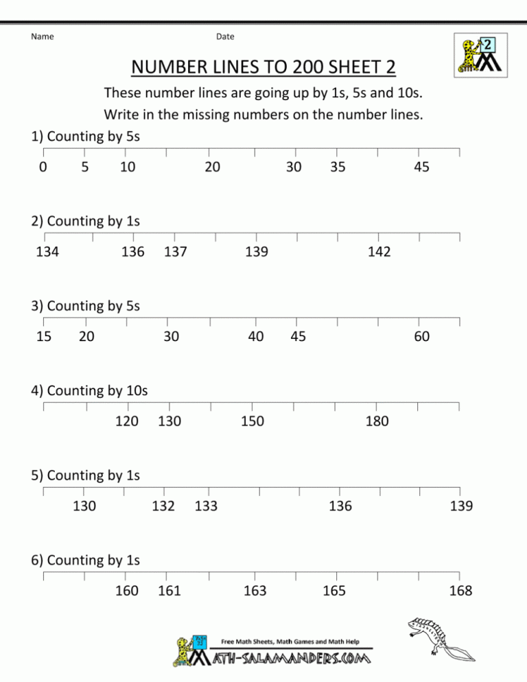 Number Sequence Worksheets 3rd Grade