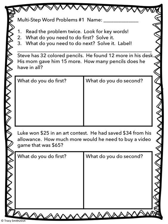 Multiplication Multi Step Word Problems 4th Grade Pdf