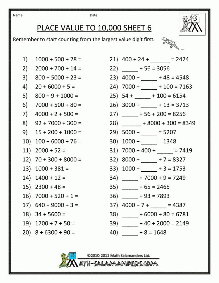 Grade 6 Year 6 Maths Worksheets Pdf