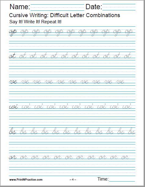 Cursive Writing Worksheets For Adults Pdf