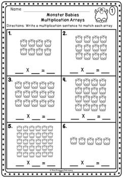 Multiplication Arrays Worksheets 4th Grade