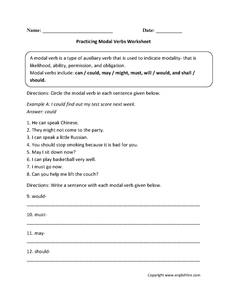 Helping Verbs Worksheet 4th Grade