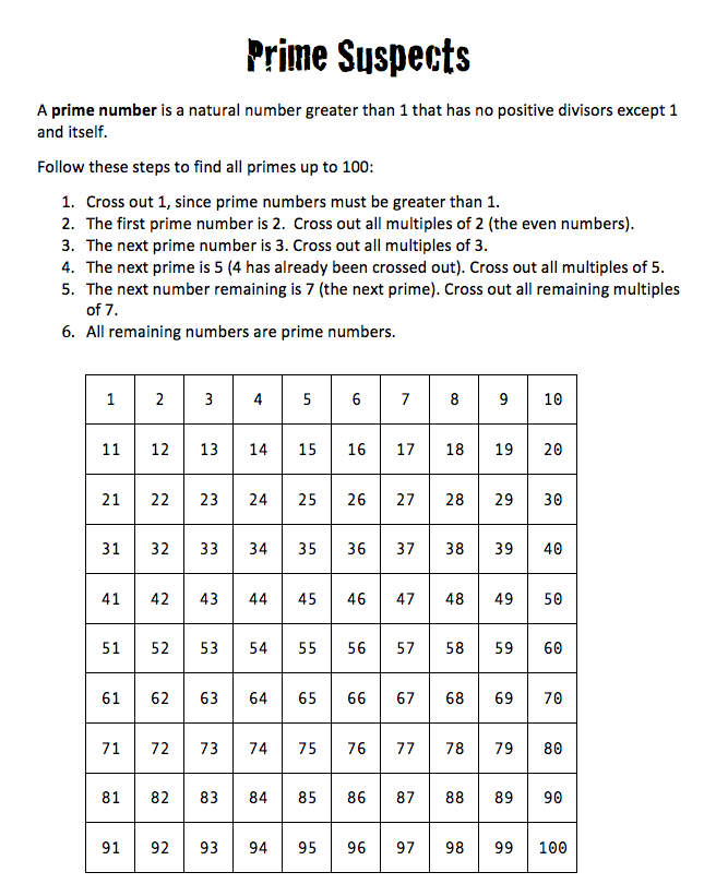 Prime And Composite Numbers Worksheet Grade 4