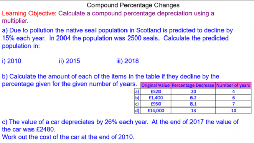 Gcse Percentage Increase And Decrease Worksheet