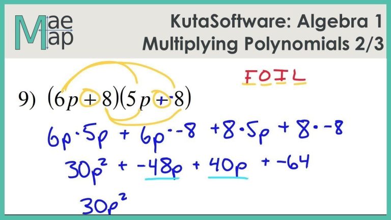 Multiplying Polynomials Worksheet Answers Algebra 1