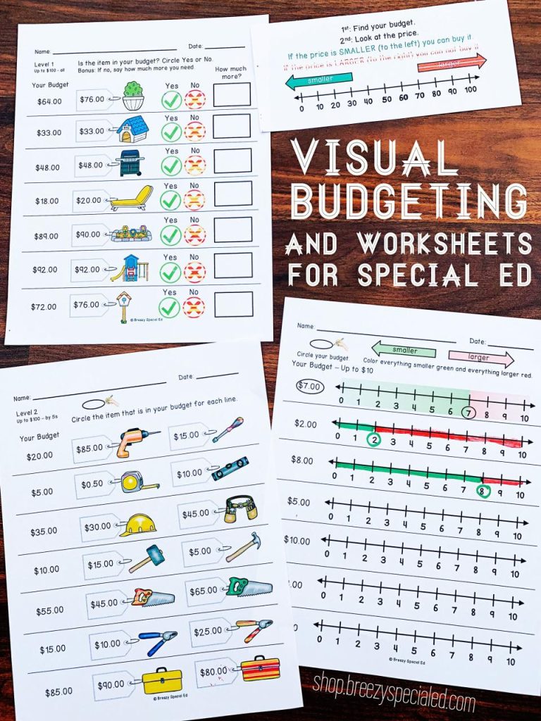 Algebra Worksheets For Special Education Students