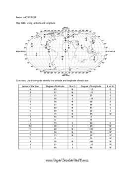 Map Skills Worksheets Latitude Longitude