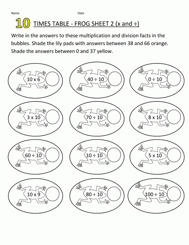 Homework Sheets