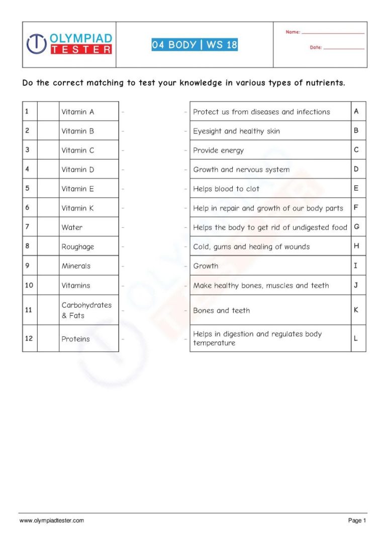 Science Worksheets For Grade 7 Cbse