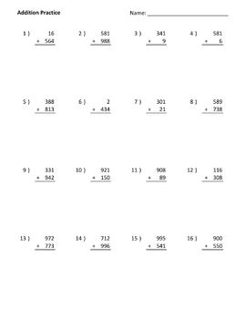 Math Worksheets For 4th Grade Addition And Subtraction