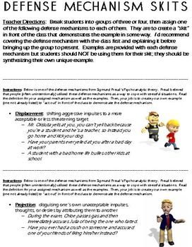 Identifying Defense Mechanisms Worksheet