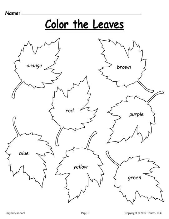 Fall Worksheets For Toddlers