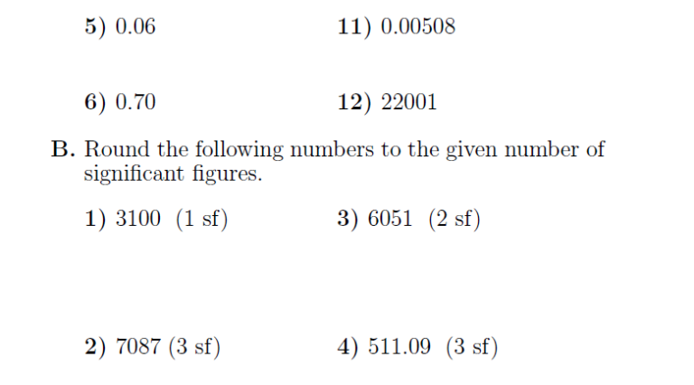 Rounding To Significant Figures Worksheet Pdf