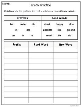 Root Words Worksheet 4th Grade