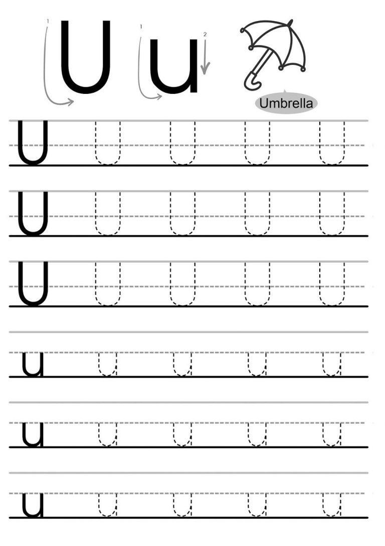 Alphabet Tracing Worksheets For Kindergarten