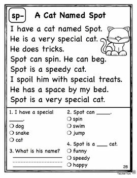 Grade 1 Worksheets English Reading