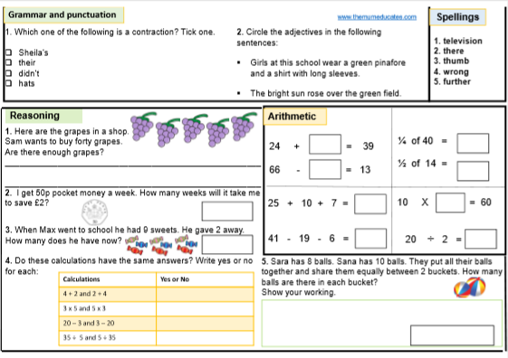 Year 2 Sats Practice Worksheets Pdf