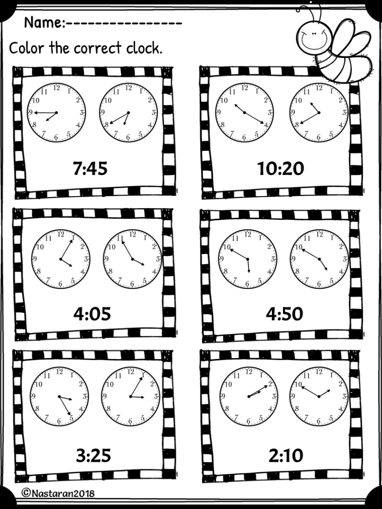 Telling Time Worksheets Grade 2