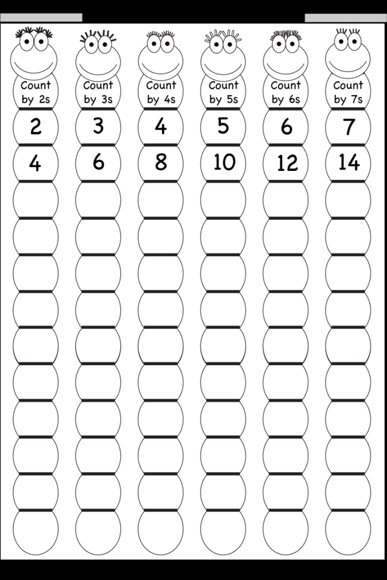 Multiplication Facts Worksheets 6s